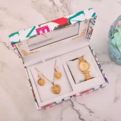 Holiday Gift Watch Necklace Set