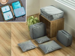 6Pcs Travel Storage Bag Set 4 Colours - Optional