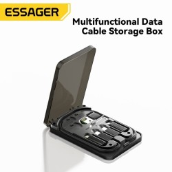 Essager 4-in-1 USB C to USB C Cable – PD 60W Fast Charging Multi-Device Cord with Holder Storage Box