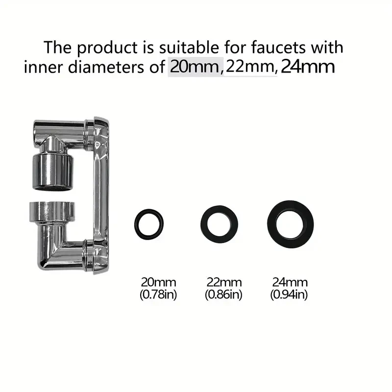 1440° Swivel Faucet Spray Head - Copper Alloy