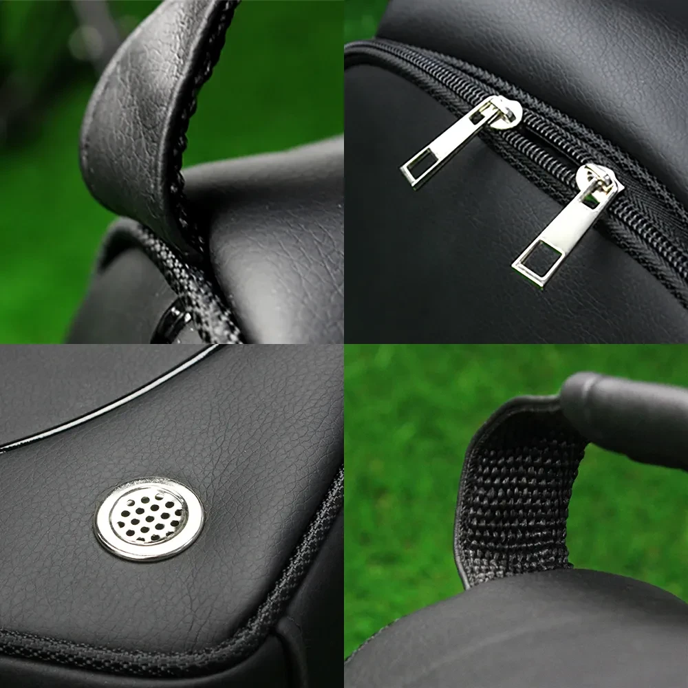 Golf Shoe Bag For Men PU Dust-Proof Storage Organizer Zippered Bag Dust-Proof Storage Organizer For Outdoor Travel Holiday
