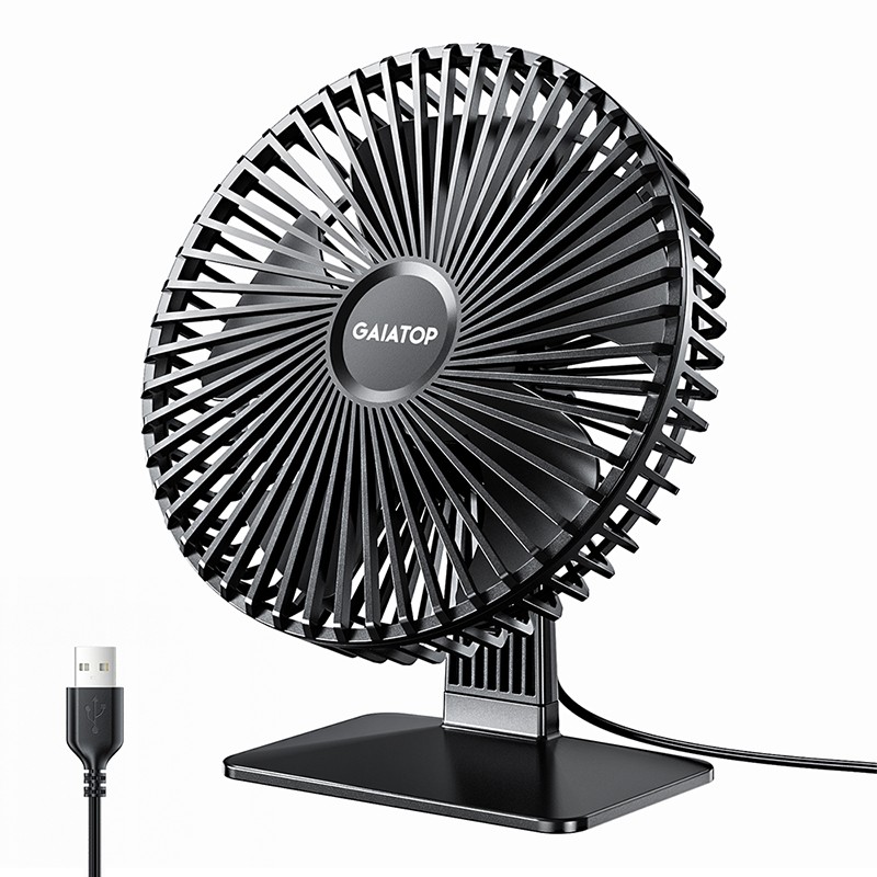 GAIATOP Desk Fan – Portable USB Fan with 4 Speeds and Ultra-Quiet Cooling