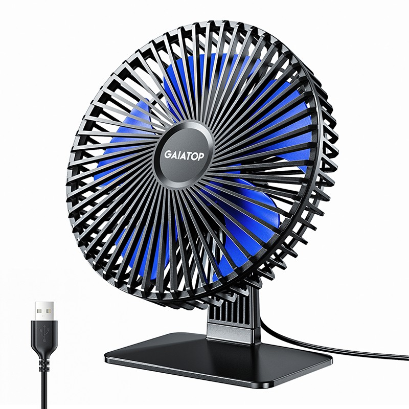 GAIATOP Desk Fan – Portable USB Fan with 4 Speeds and Ultra-Quiet Cooling