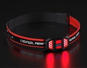 230°Wide-Angle Headlamp Flashlight with Red Taillight 3 Light Modes Lightweight