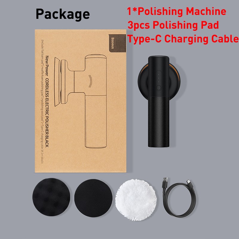 Baseus Car Polisher Machine – Wireless Cordless Waxing and Polishing Tool with Adjustable Speed