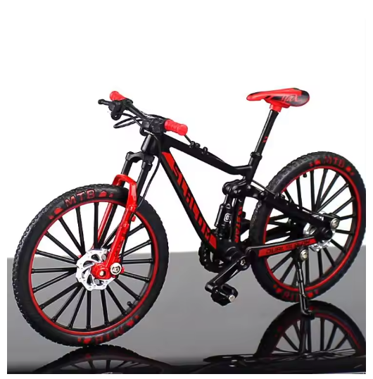 1:10 Mini Alloy Bicycle Model Diecast Metal Finger Racing Mountain Bike Folded Cycling Ornaments Collection Toys For Children