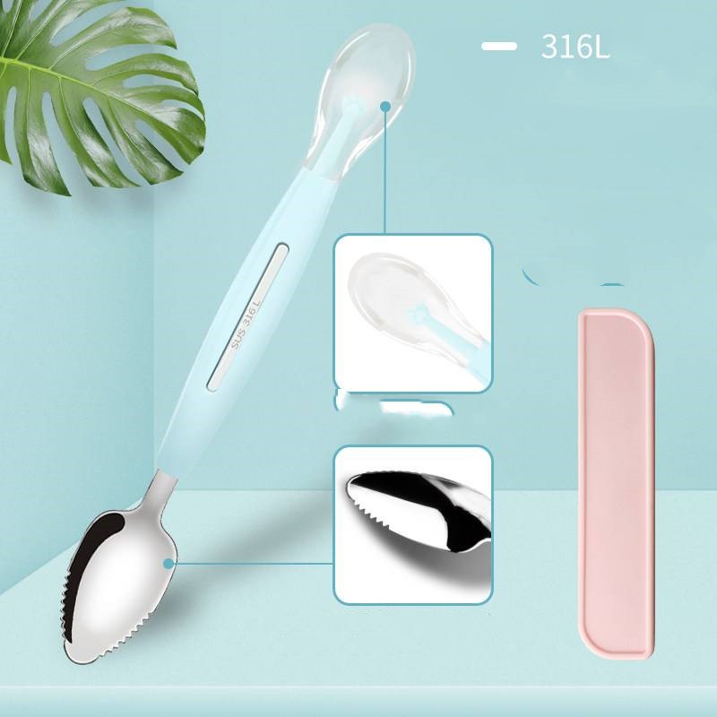 Double Head Baby Silicone Food Spoon