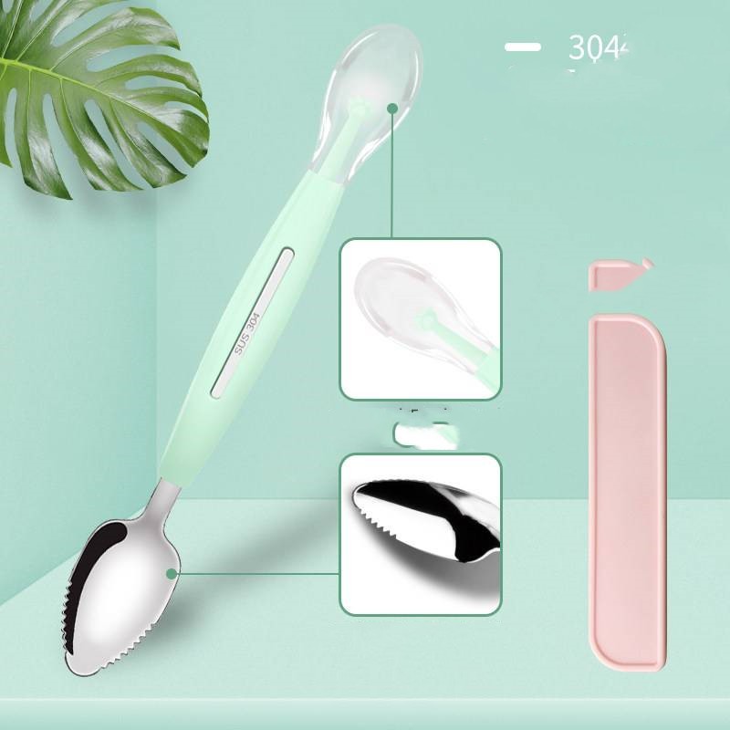 Double Head Baby Silicone Food Spoon