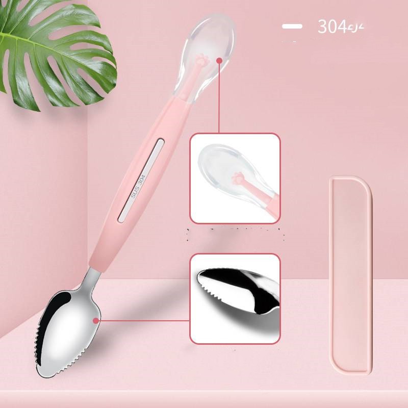 Double Head Baby Silicone Food Spoon