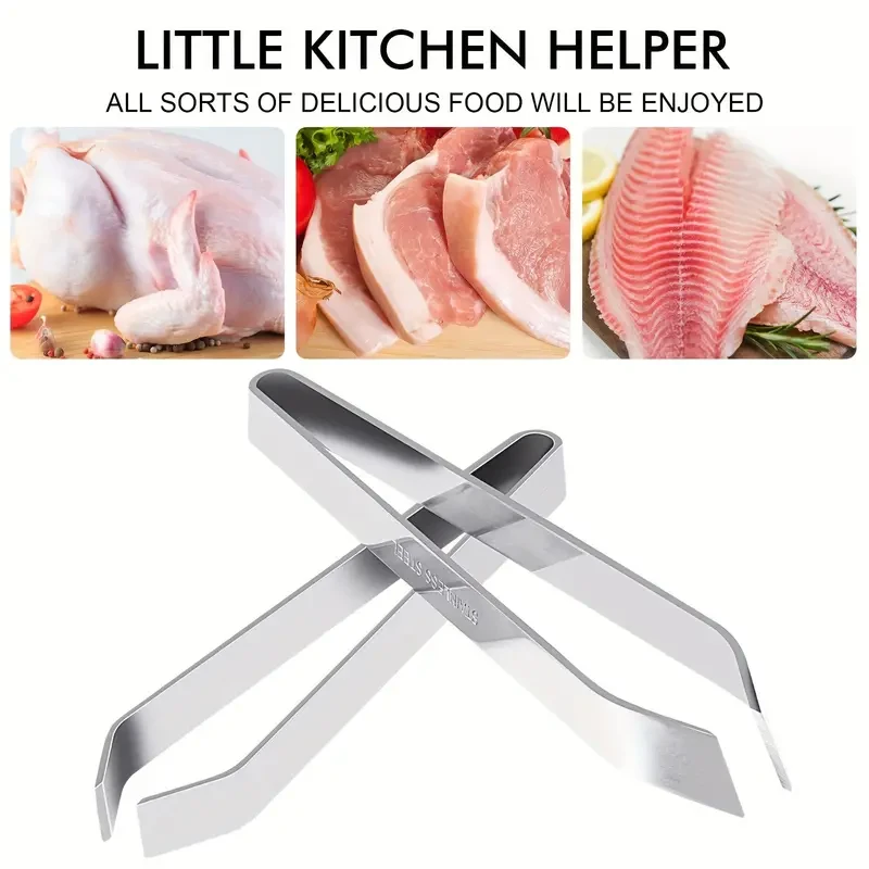 Stainless Steel Seafood Preparation Set – Fish Scale Scraper and Fish Bone Tweezers