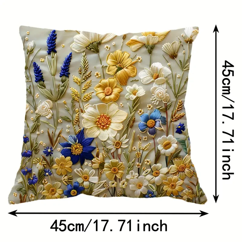 Tranquil Decor Ultra-Soft Floral Pillowcase – Stylish and Comfortable Home Accent