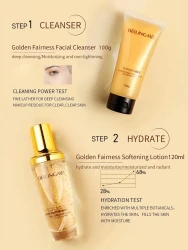 Golden Luxury 9pcs Skincare Set for Women - Hypoallergenic, Moisturizing, & Firming Formula with Golden, Collagen, Hyaluronic Acid & Niacinamide - Ideal for All Types, Perfect Gift Set for Holidays & Birthdays, Plant Squalane