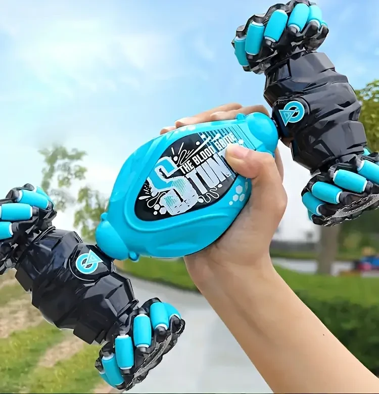 TurboDrift 4WD Gesture Controlled RC Car – Dual-Side Rotating Off-Road Vehicle with LED Lights & Music