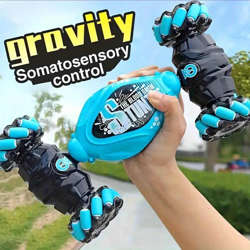 TurboDrift 4WD Gesture Controlled RC Car – Dual-Side Rotating Off-Road Vehicle with LED Lights & Music