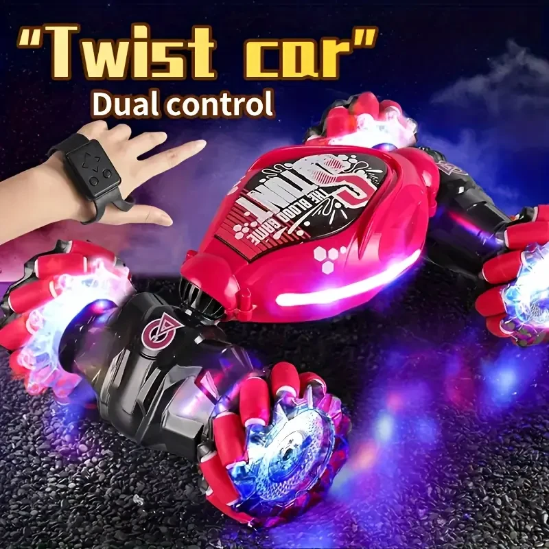TurboDrift 4WD Gesture Controlled RC Car – Dual-Side Rotating Off-Road Vehicle with LED Lights & Music