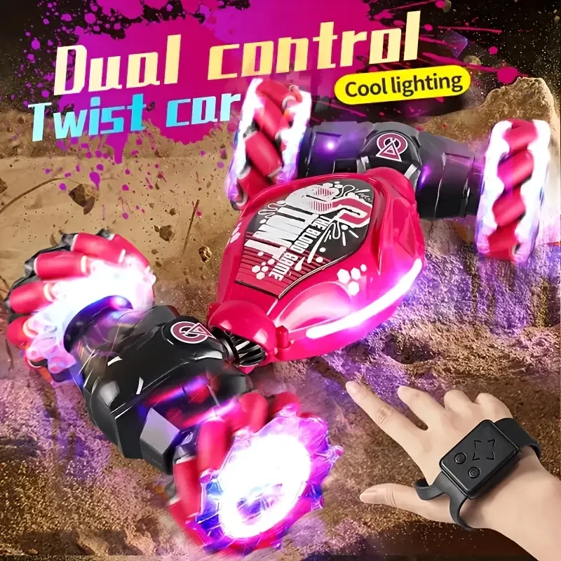 TurboDrift 4WD Gesture Controlled RC Car – Dual-Side Rotating Off-Road Vehicle with LED Lights & Music