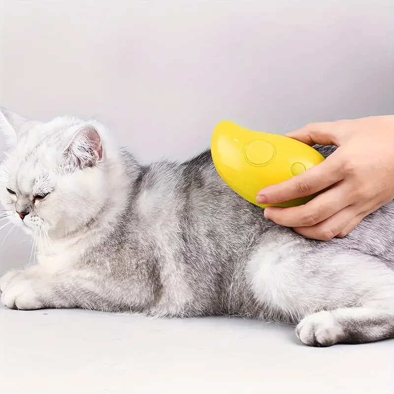 Self-Cleaning Steam Cat Brush – Pet Hair Removal Comb for Cats and Dogs