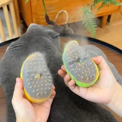 Self-Cleaning Steam Cat Brush – Pet Hair Removal Comb for Cats and Dogs
