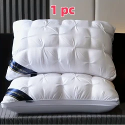 1pc 48x74cm Deep Sleep Neck Support Pillow – Non-Collapsing High Pillow for Sleeping