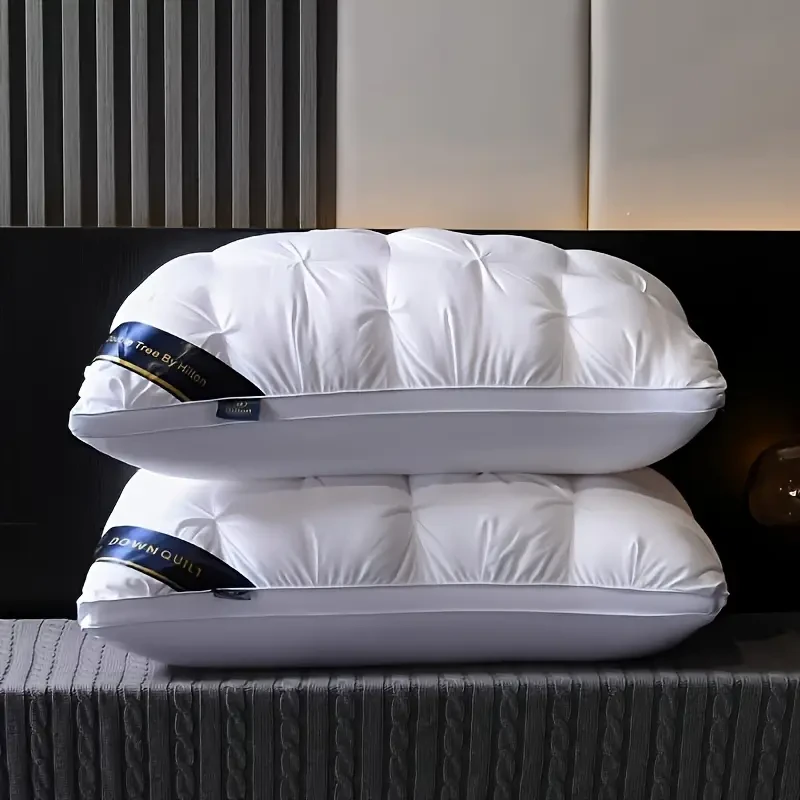 1pc 48x74cm Deep Sleep Neck Support Pillow – Non-Collapsing High Pillow for Sleeping