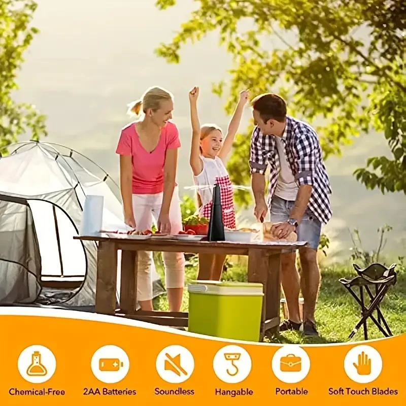 Battery-Powered Portable Fly Repellent Fan – Ideal for Indoor and Outdoor Use