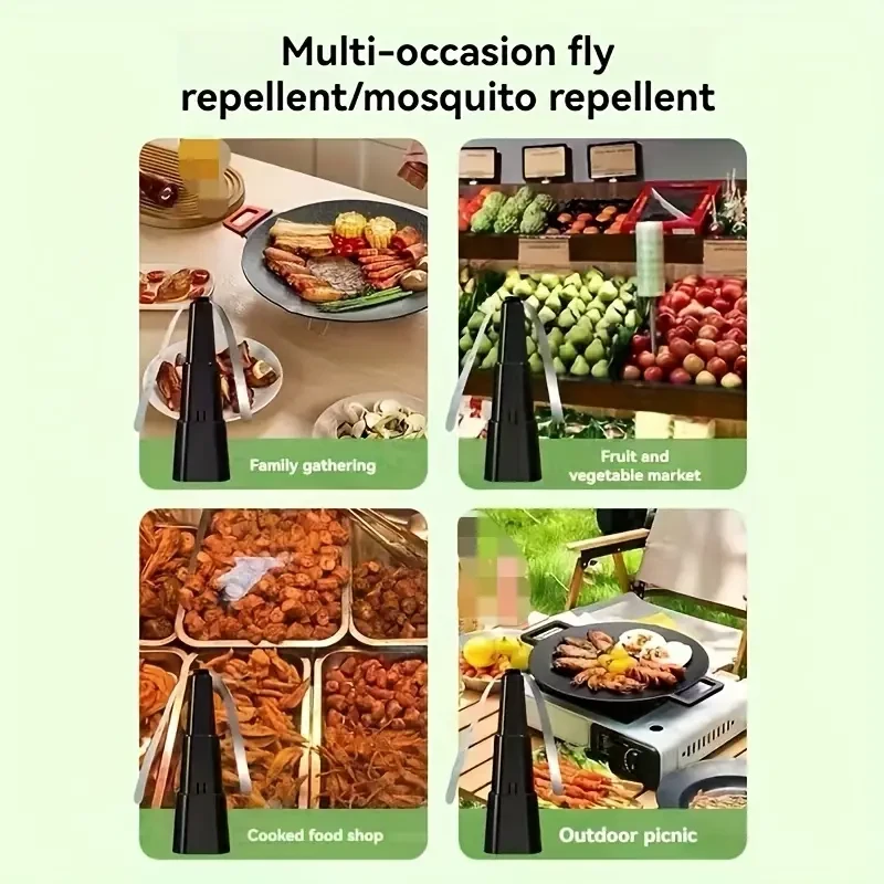 Battery-Powered Portable Fly Repellent Fan – Ideal for Indoor and Outdoor Use