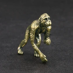 Distressed Pure Copper Orangutan Ornaments Office Study Fun Decoration