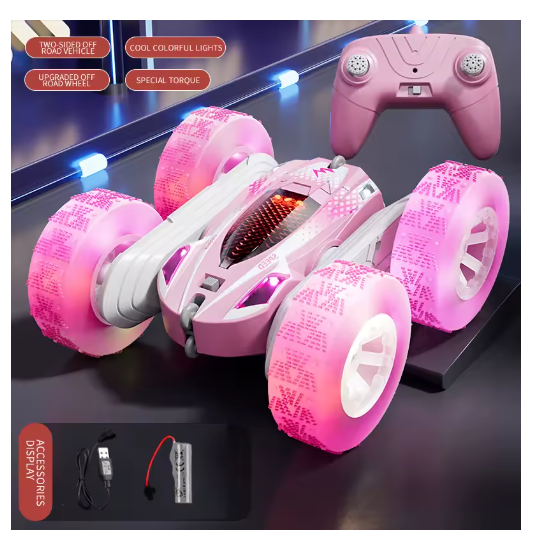 2.4G RC Stunt Car Double Sided Flip Remote Control Car 360° Rotation Off Road Rc Drift Children's Toys Cars For Girls Gift