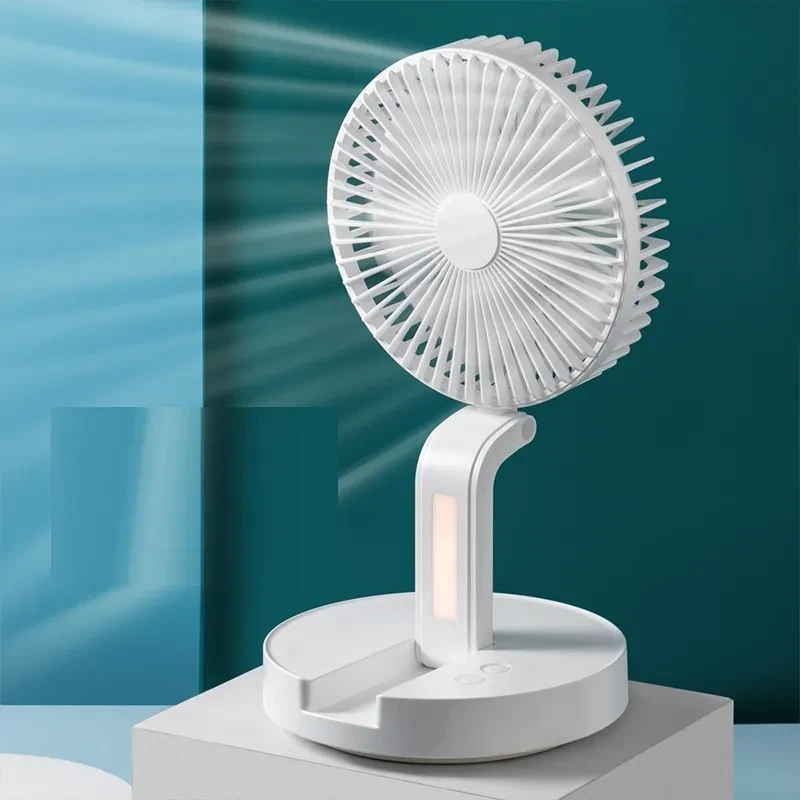 Portable Mini Desktop Fan Silent High Wind Power Cordless Rechargeable Fan Cooler Small Fan For Students Office Gifts