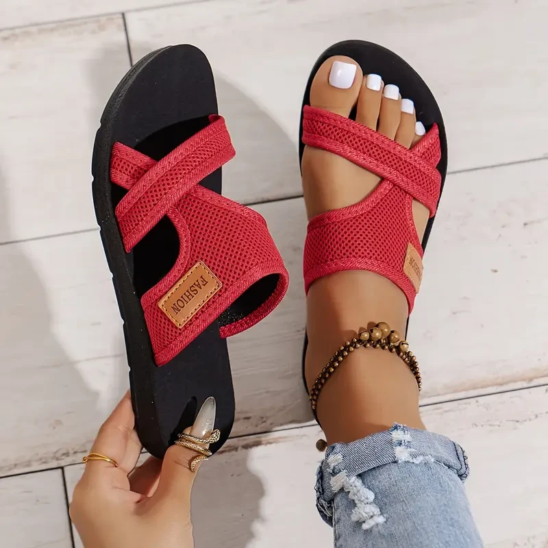 Women’s Hollow Mesh Slide Sandals