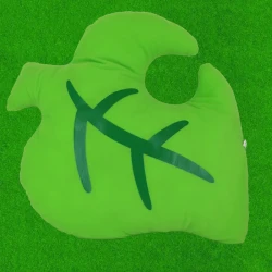 Plush Doll Green Leaf Pillow