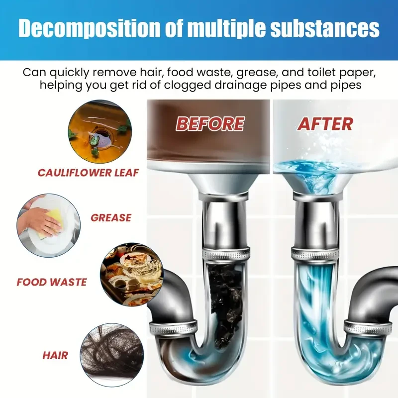 5pcs Instant Drain Cleaner