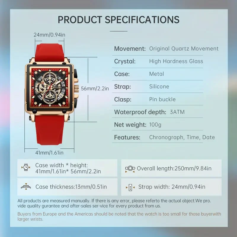 SKMEI Men's Fashion Quartz Watch – with Creative Tape Design