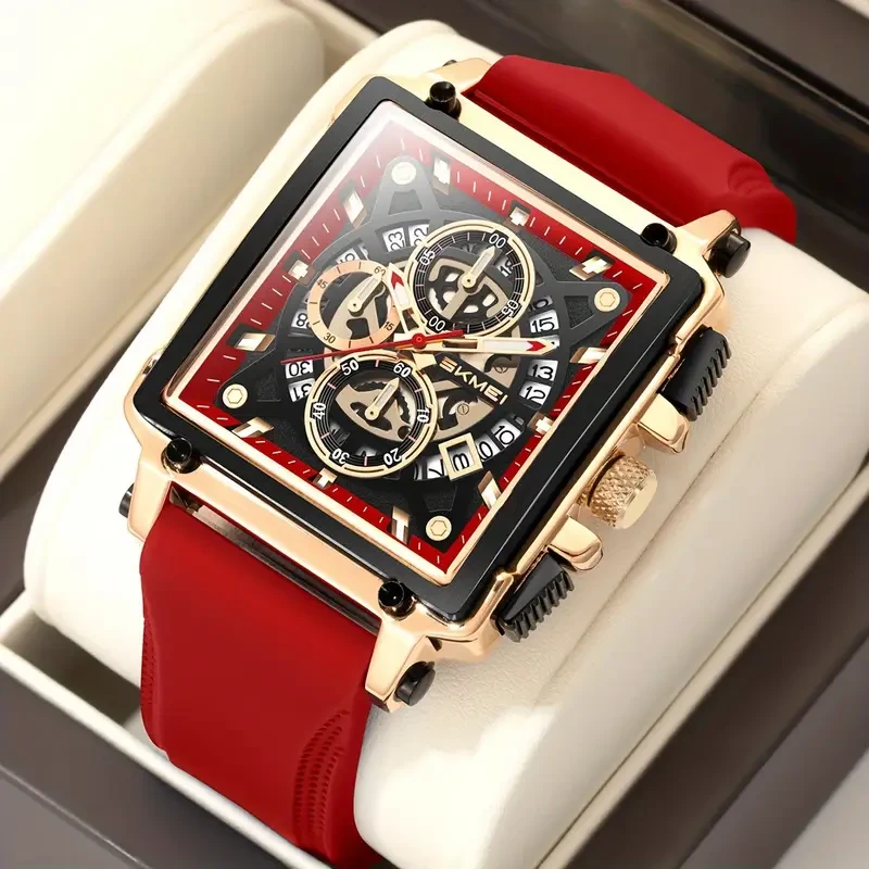 SKMEI Men's Fashion Quartz Watch – with Creative Tape Design