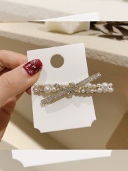 Girls Heart Pearl Diamond Side Clip Hair Accessories Female Hairpin
