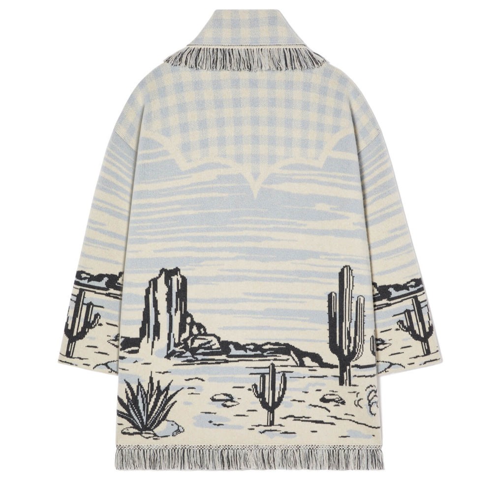 WQJGR Cardigan Sweater Women – Wool Knitted Tassel Doodle Jacquard Loose Full Sleeve High-Quality Cashmere Winter Jacket