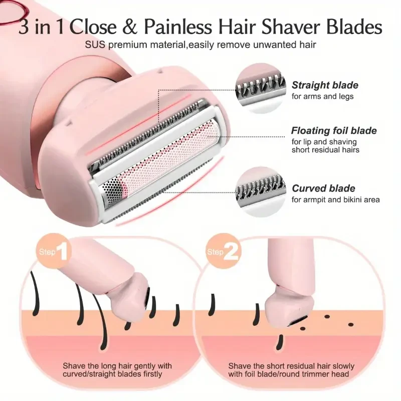 Painless Hair Removal Epilator - USB Rechargeable Women’s Trimmer