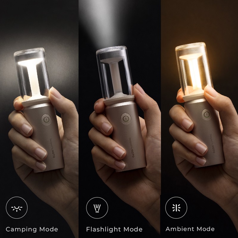 HOTO Camping Light – Rechargeable Waterproof Flashlight and Lantern with 3 Modes