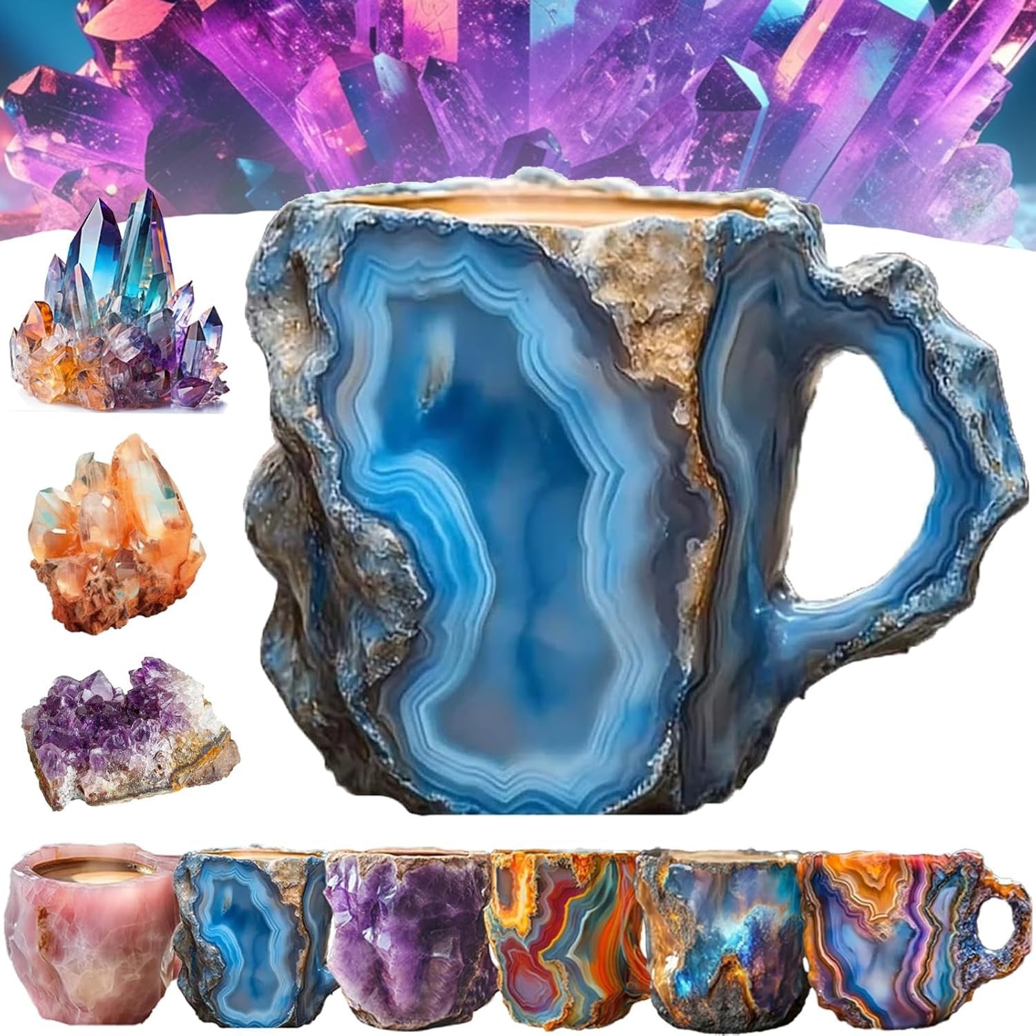 2024 New Mineral Crystal Coffee Mugs