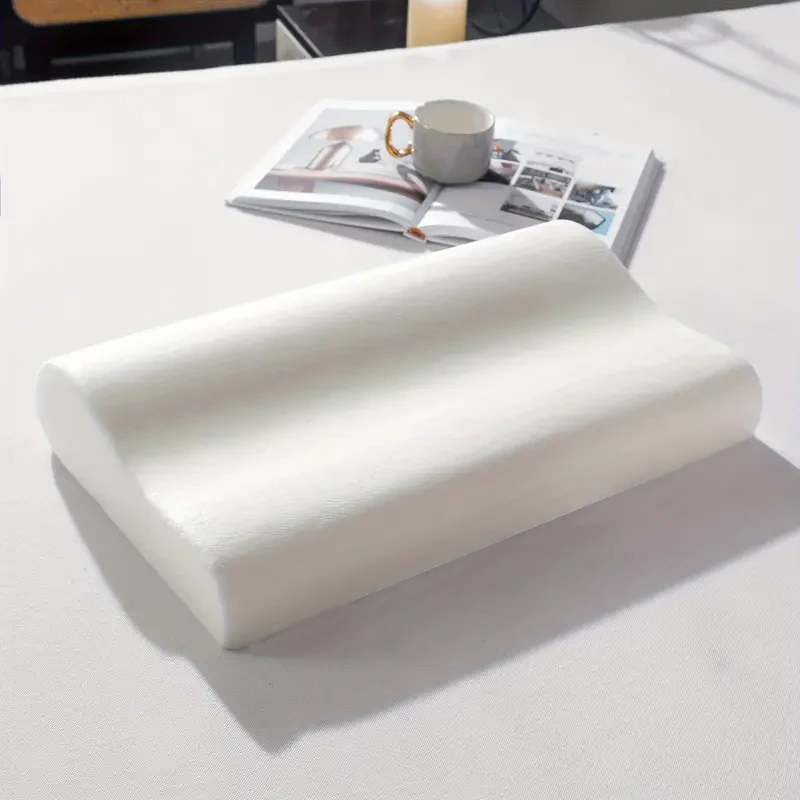 Anti-Snore Memory Foam Pillow with Knitted Cover - Temperature Sensing, Machine Washable, Medium Softness