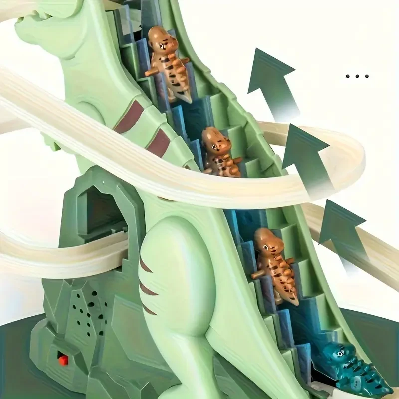 Dinosaur Climbing Slide Toy Set-3 Dinosaur Cars Included
