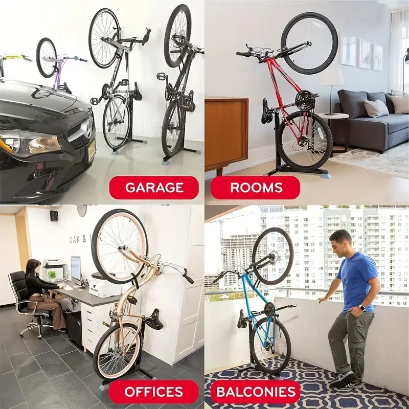 Bicycle Stand Vertical Storage Rack, Portable And Stationary Space