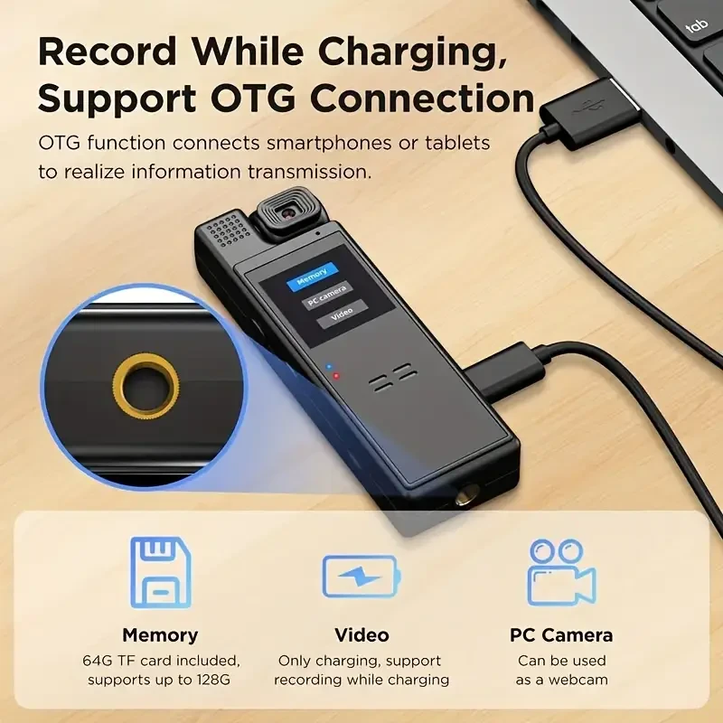L9 1080P Compact Wearable Camera - Portable Pocket Recorder with 180° Rotatable Lens