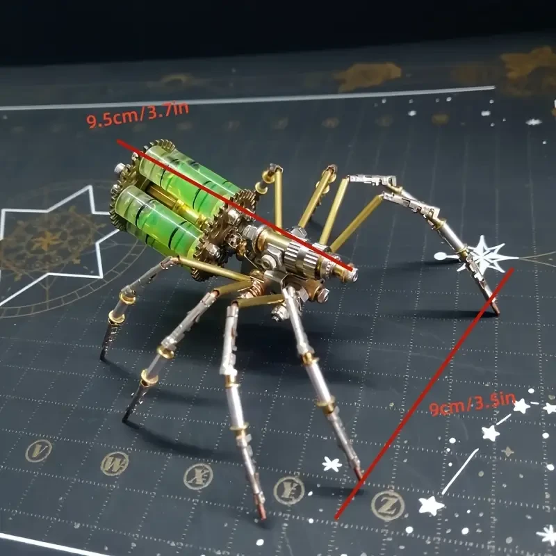 Steam Punk Metal Small Spider 3 Puzzle New Steam Punk Style 1pc