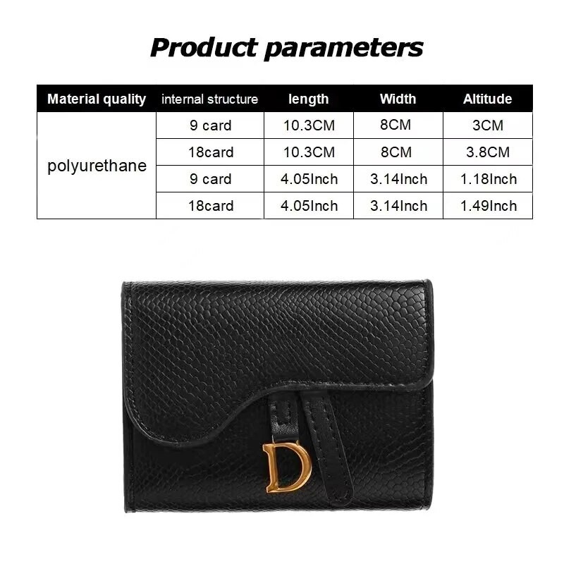 Women’s Luxury Mini PU Card Holder Wallet