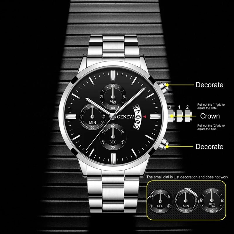 Fashion Men’s Stainless Steel Quartz Watch