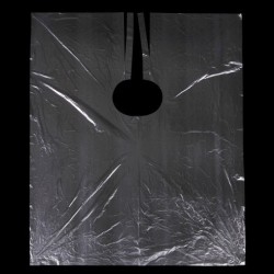 Disposable plastic shawl in barber shop