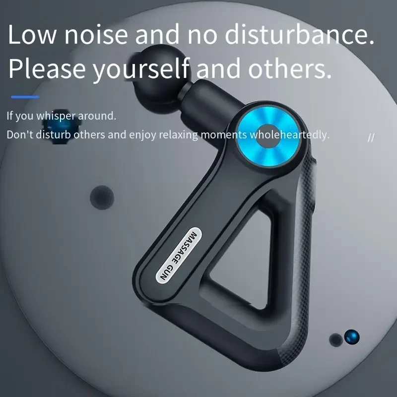 Rechargeable Fascia Massage Gun, with 9 Intensity Levels, 9 Massage Heads, USB Charging, 1500mAh Lithium Battery, for Whole Body, Neck, Back, Waist, Buttocks, Quadriceps, Hamstrings, Calves, Arms
