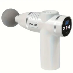 Professional Deep Tissue Massage Gun with 12 Attachments - 800mAh Rechargeable Lithium Battery, Plastic Body, Unscented, 4V-12V USB Charging, Portable Whole Body Muscle Massager