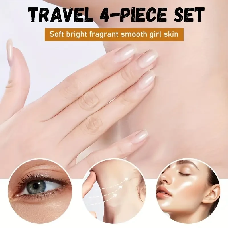 Skin Care Four-piece Set, Launched on Christmas, Significant Cleansing Effect, Moisturizing and Hydrating, Clean and Refreshing, Awakening the Skin, High-efficiency Moisturizing and Nourishing with Luster, The Best Gift to Give on Holidays